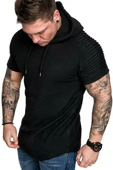 

Gym Men Sleeveless Vests Pullover Hoody Hooded Tank Tops Muscle Clothes T-Shirts