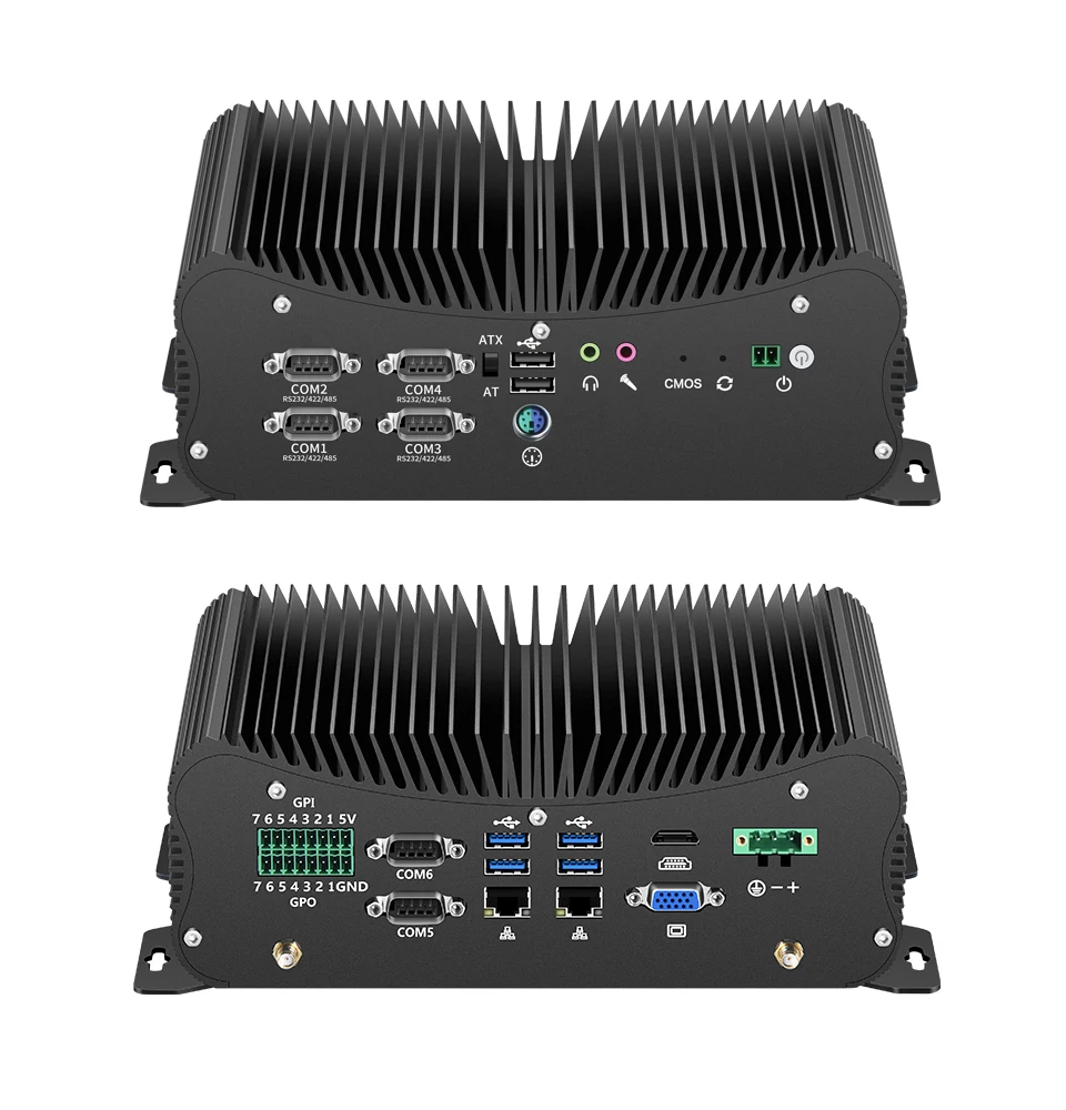 산업용 미니 PC 2 * DDR4 인텔 코어 i7 10510U 8550U i5 10210U 4G 모듈, HD GPIO 6 COM 4 RS485 Windows 10 팬리스 컴퓨터