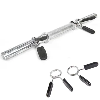 

2pcs 25mm Dumbbell Spring Collars Barbell Olympic Bar Lock Clamp with Comfort Grips Gym Workout Fitness Equipments #N