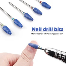 

1pc Blue Milling Cutter for Manicure Ceramic Mill Manicure Machine Set Cutter for Pedicure Electric Nail Files Nail Drill Bit