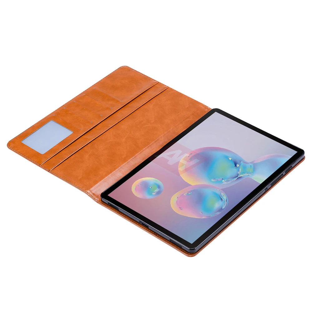 Для Samsung Galaxy Tab S6 10,5 SM-T860 T865 T867 Классический чехол из искусственной кожи для планшета откидной Чехол-бумажник с отделением для карт чехол с отделениями Coque