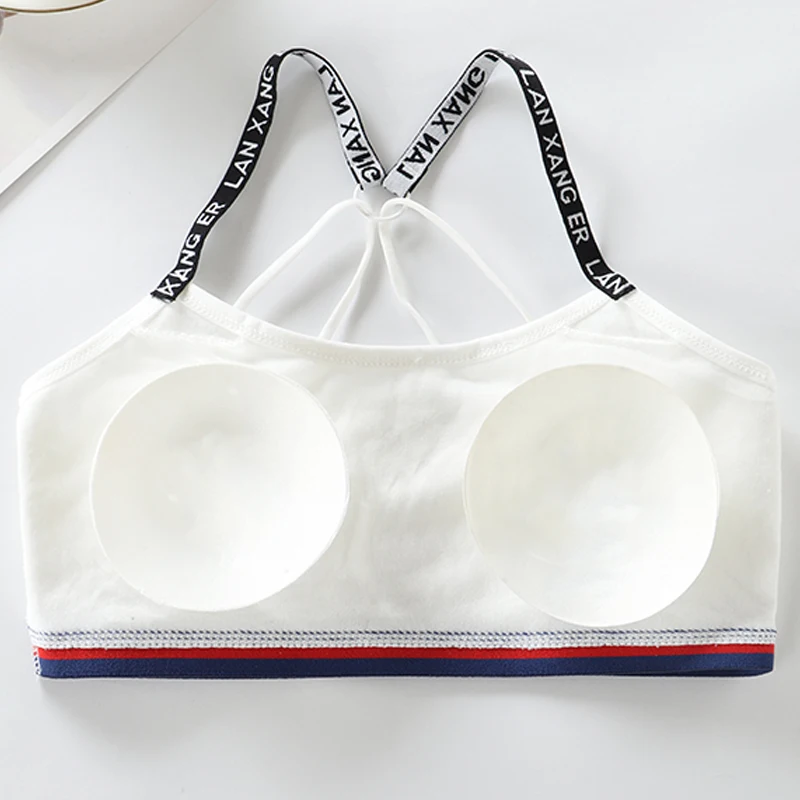 4 шт./лот Нижнее белье для девочек Хлопковые топы подростков Спортивные