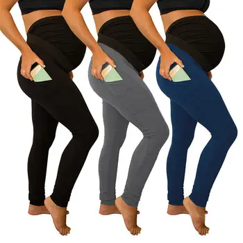 

New Maternity Pregnancy Waist Leggings Seamless Yoga Pants Stretch Trousers pant