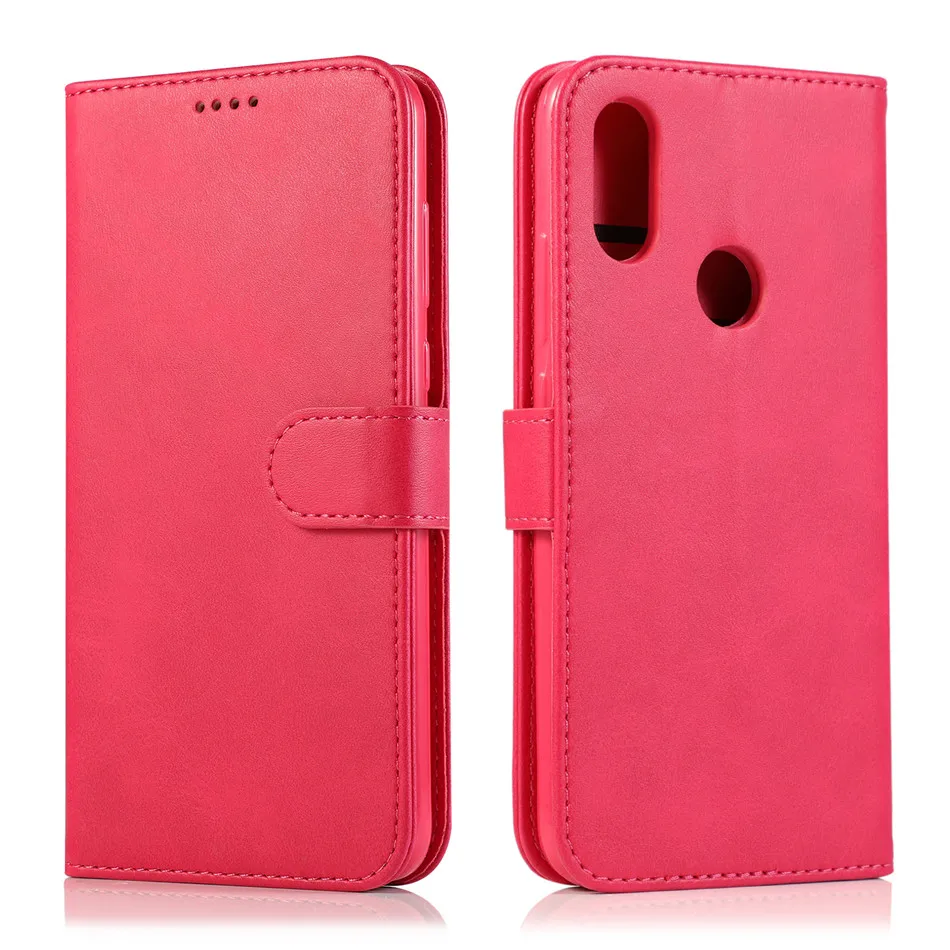 Thouport кожаный чехол ручной работы для Xiaomi Redmi Note 7 Pro Redmi 7 держатель для карт кошелек флип-чехол для Xiaomi Redmi 7A чехол - Цвет: Rose Red
