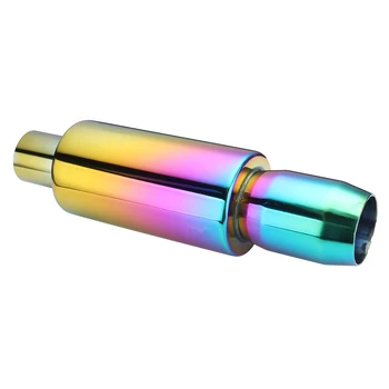 

Hot Universal Car Exhaust Muffler Pipe 55mm Inlet 61mm Outlet Exhaust Tip Stainless Steel Tail Tube