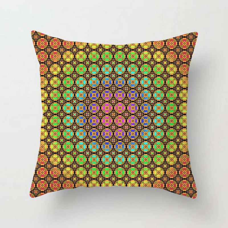 39 45*45 см Геометрическая Подушка мандалы чехол квадратный полиэстер подушка крышка спальня для дома или офиса, декоративные - Цвет: 39