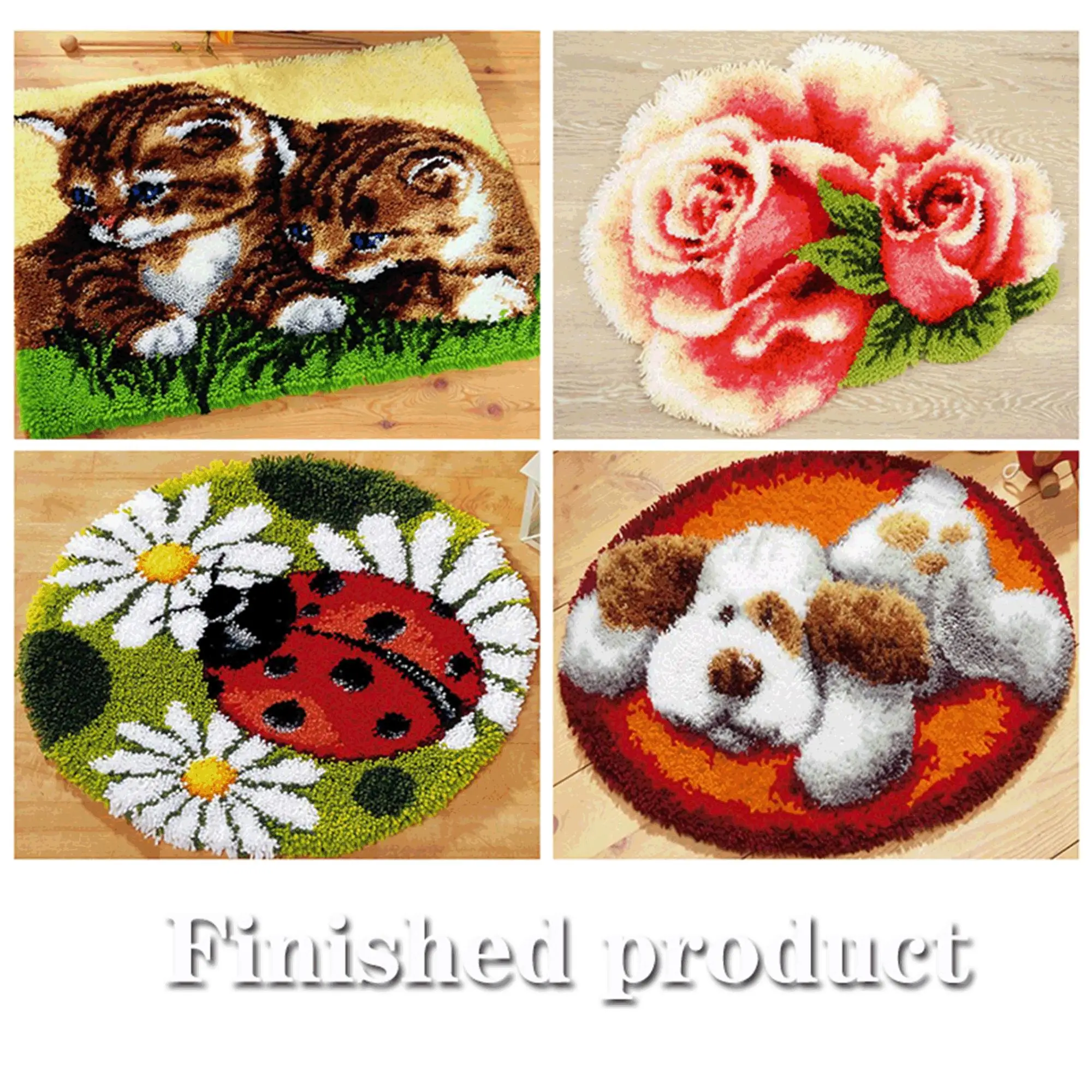 Latch Hook Rug KitsCartoon tigerprinted carpet embroidery kit Crocheting  needle embroidery carpet sale kit alfombra de nudos - AliExpress