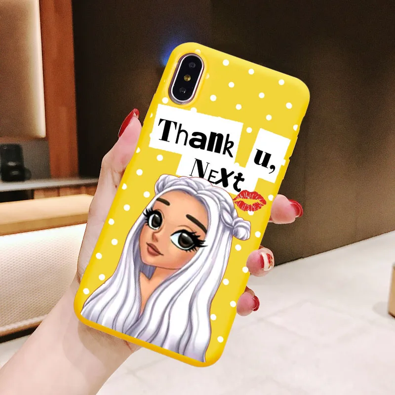 Милый мультяшный подсластитель Ariana Grande God Is A Woman пастельно желтый чехол для
