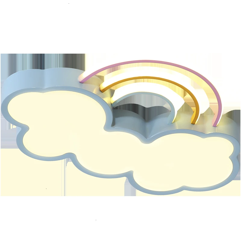 

Northern Europe Children Lamp Absorb Top Light Simplicity Rainbow Flaky Clouds Bedroom Lamp Cartoon Male