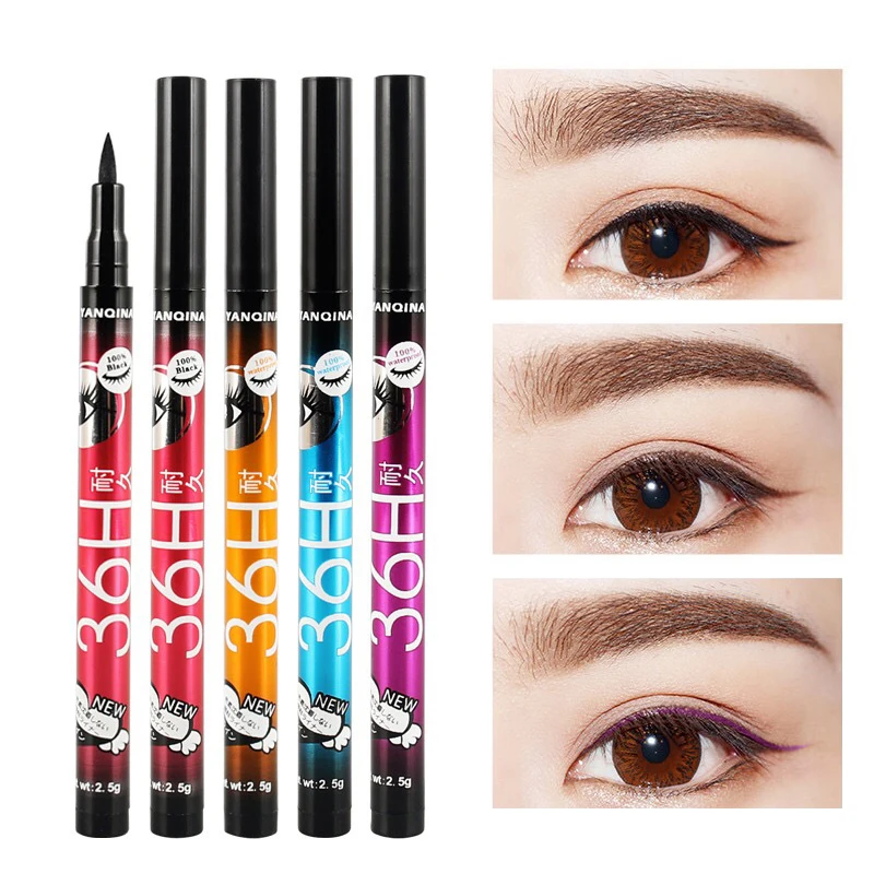 

1PC Black 36H Liquid Eyeliner Pencil Waterproof Long-lasting Eye Liner Pencil Smooth Makeup Comestic for Eyeshadow Dropship