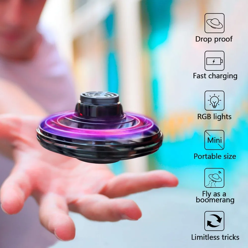 Мини ручной Дрон летающие игрушки Дроны для детей usb зарядка RGB огни интерактивные игрушки подарки для мальчиков девочек взрослых