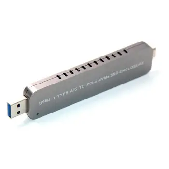 

NVMe M.2 SSD to USB 3.1 External Box Enclosure PCI-E Type A/C Mobile Case Aluminum Portable M.2 M-Key USB 3.1 Enclosure Case