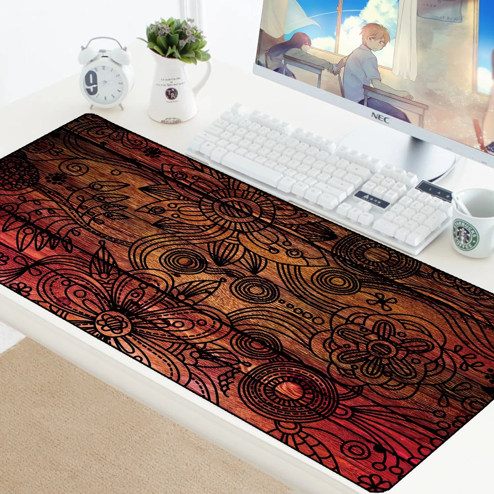 Carpet Style Rubber Anti-slip Mousepad Durable HD Gaming Mouse Pad Home Office Computer PC Tablet K