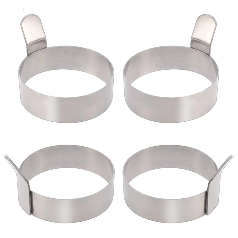 

Egg-Shaped Ring,7.5.9 Cm Stainless Steel Oval Mold Cooking Non-Stick Pancake Ring Metal Kitchen Cooking Tool