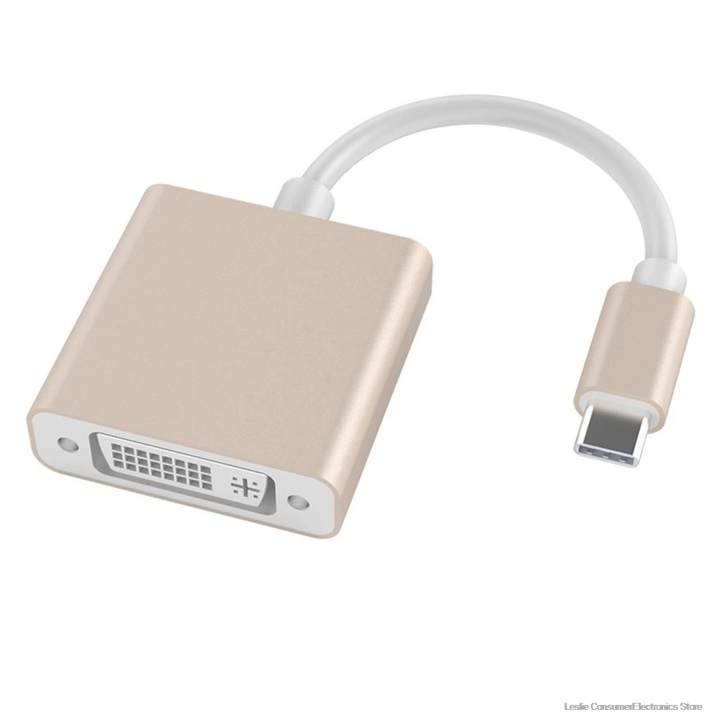 #*Cheap Portable USB 3.1 Type C to DVI Video Converter 4K HDTV Digital Adapter Cable Connector Use for Laptop Mobile Phone