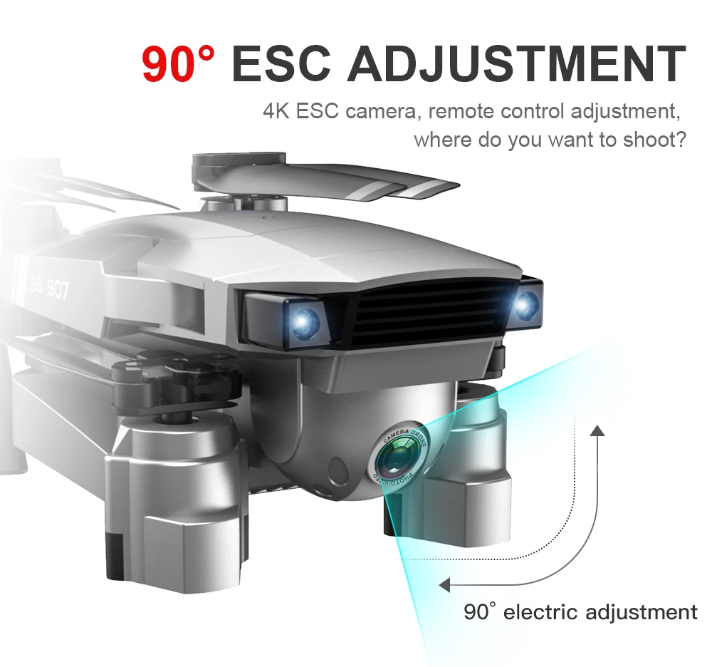  SG907/SG901 GPS Drone with 4K HD Dual Camera Wide Angle 5G WIFI FPV RC Quadcopter Foldable Drones P