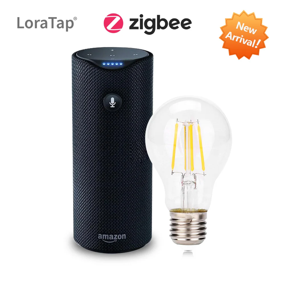 Умная Светодиодная лампа накаливания ZigBee 3 0 Alexa Amazon Echo Plus E27 7 Вт лм с голосовым