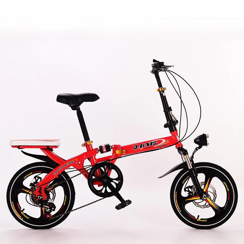 Portable quick folding bicycle 16 inch wheel rims quick fold road bike Princess bikes Adult cycling mini BMX Birthday Gift