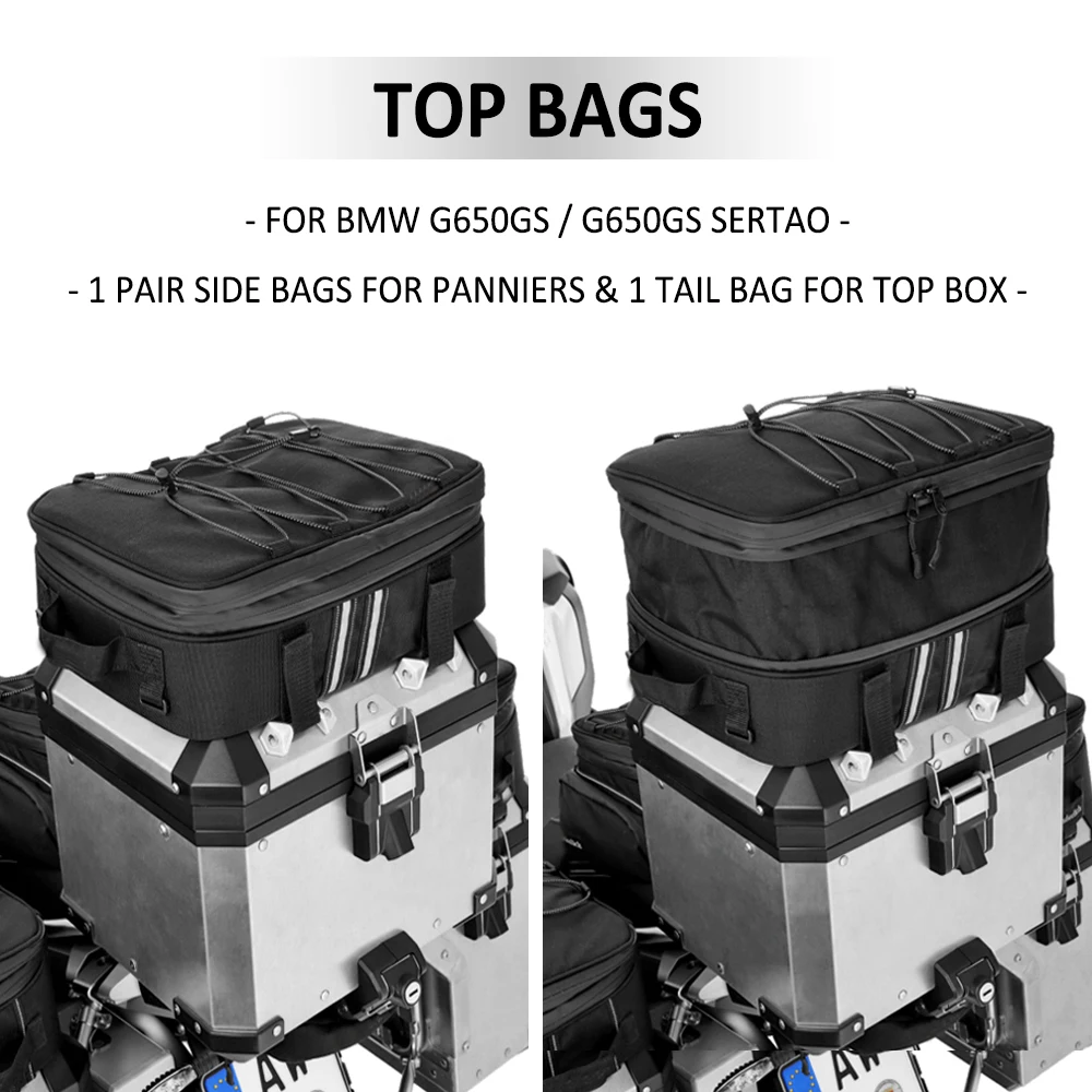 

G650GS Motorcycle Rack Top Box Panniers Top Bag Case Saddle Waterproof Storage Luggage Bags Tailbag FOR BMW G650 G 650 GS Sertao