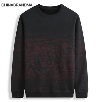 

Men Super Brand Plus Velvet Long Sleeve T Shirt Season Men's Wear Fat Man Plus Fat Plus Size Loose Keep Warm Sweater