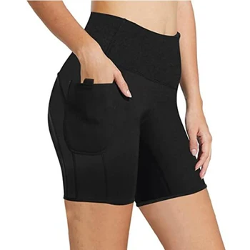 

Women Weight Loss Hot Neoprene Sauna Sweat Pants Side Pocket Workout Thighs Slimming Fitness Leggings Body Shaper Waist Trainer