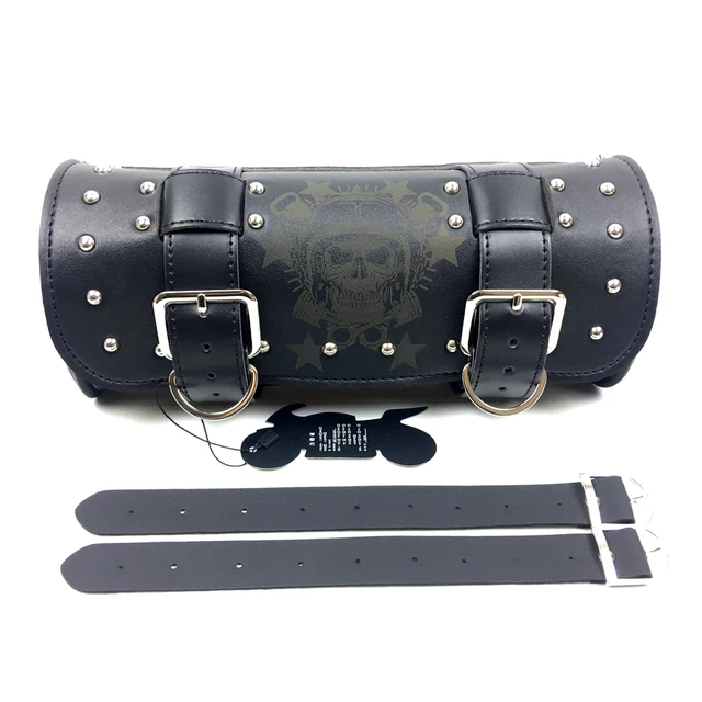 Bolsa Para Manillar De Moto De Cuero PU - Alforja Universal, Ajustable, Resistente Al Agua