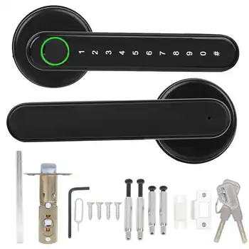 

electronic door lock cerradura inteligente Smart Handle Lock Fingerprint Password App Electric Key Locker for Home