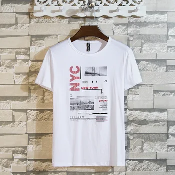 

Short Sleeve T Shirt Plus Fat plus Size Round Neck Loose Spuer Brand Fat Leisure Sports Youth Backing Shirt