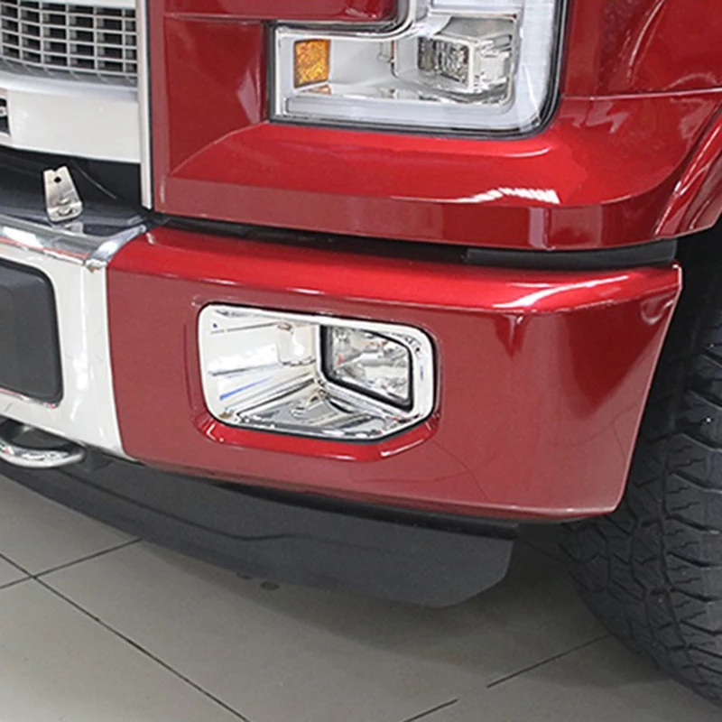 ABS Chrome Front Foglight Decor Cover Trim for Ford F-150-2017Accessories