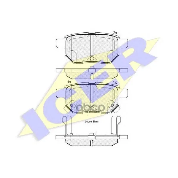 181899_колодки Дисковые Задние! Toyota Auris 1.4vvt-I-2.2d 07/Yaris 1.0vvt-I 06 Icer 181899 Icer арт. 181899