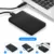 UTHAI G10 USB 3.0 Mobile Hard Disk Box 2.5 Inch SATA Hard Disk Box SSD Sliding Cover Grid Texture Mobile External HDD Enclosure