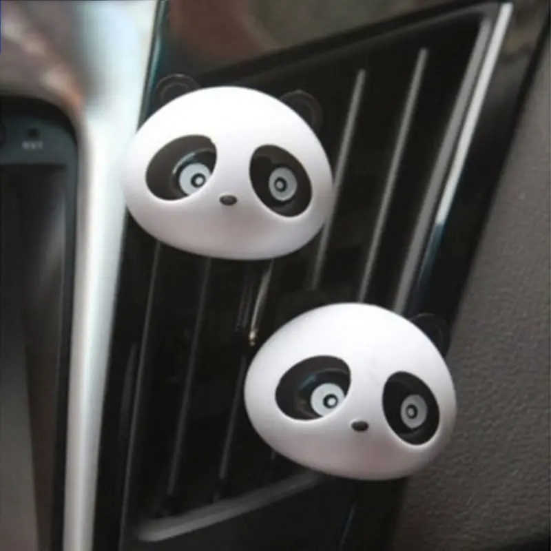

2pcs/set Cute Panda Car Air Freshener Perfumes Auto Flavoring for Air Vent Decoration Car Smell Flavors Accessories Drop ship