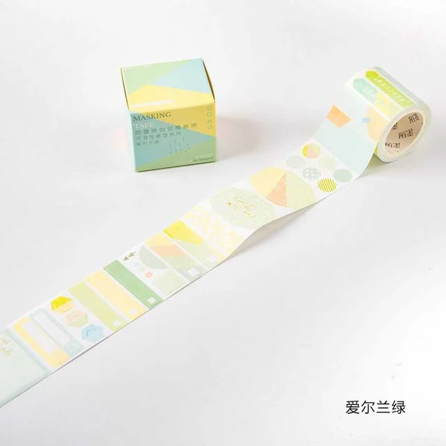 Kawaii Bullet journal украшение Материал васи лента блокнот записываемый альбом рукоделие изоляционная лента этикетка наклейка школа JD031 - Цвет: Светло-зеленый
