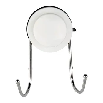 

Metal Hook Strong Sucker Spacious dan gua gou Bathroom Kitchen Seemless Double Hook