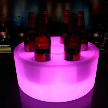 

LED Ice Bucket Event Night Club KTV LED Beer Color-Changing Flashing Light Wine Rack ice Buckets Free shipping