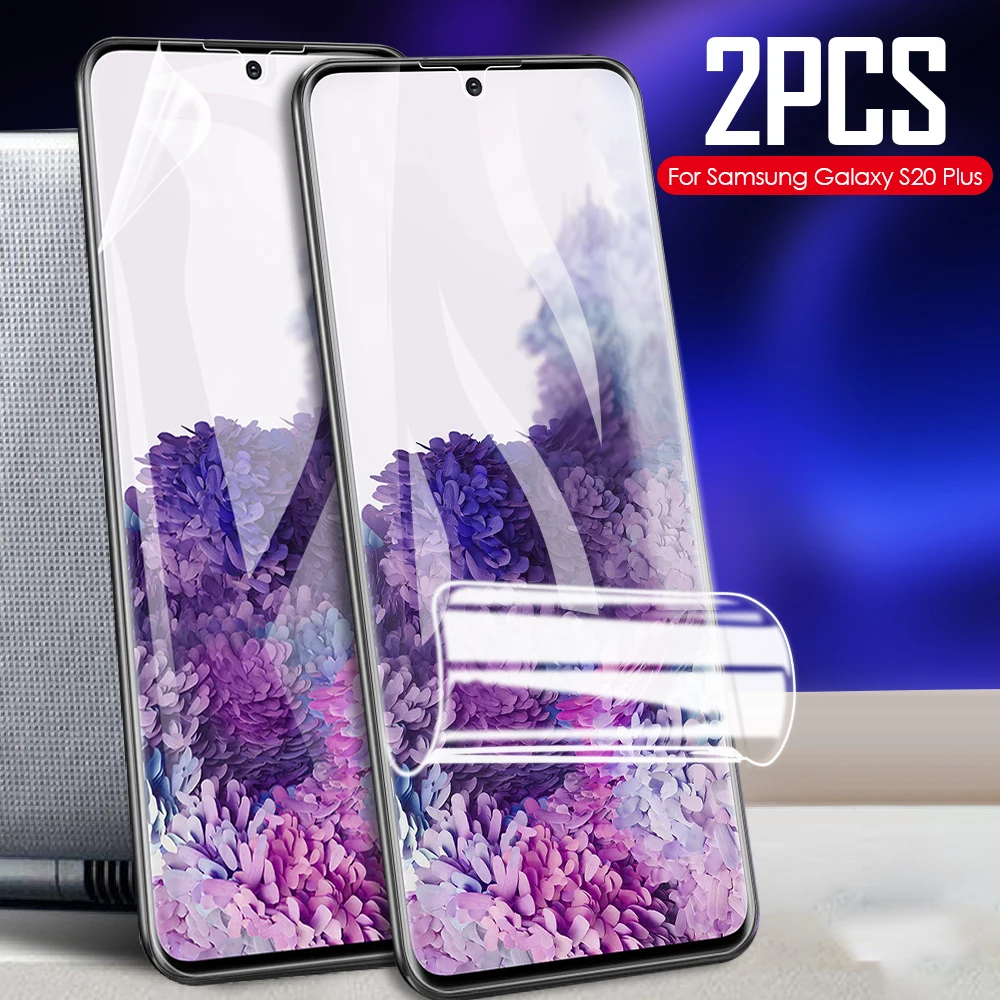 For Samsung Galaxy S20 Ultra Plus 2PCS Full Cover Soft Hydrogel Film Screen Protector s20 S 20 Protection Glass | Мобильные телефоны