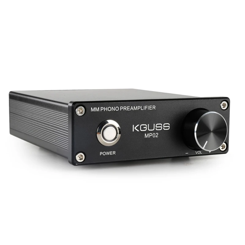 Kguss Mp02 Phono Предварительный усилитель долгоиграющая запись плеер мини мм Phono предусилитель аудио усилитель - Цвет: Black