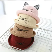 Милые кошачьи ушки шапка 48-52 см детская соломенная шляпа, детская одежда для девочек Летняя Пляжная Шляпа малыш милый уха жилет для детей, для мальчиков и девочек детские шляпы от солнца