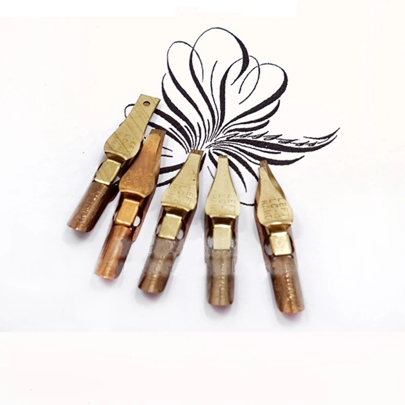 5 Pieces For Lot Left Handed Pen Nibs English Oblique Calligraphy