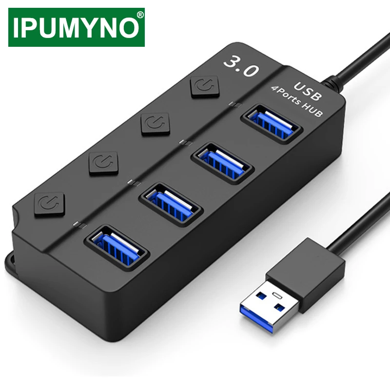 USB 3 0 хаб 4 7 портов быстрая скорость 5 Гбит/с с адаптером питания EU US AU UK