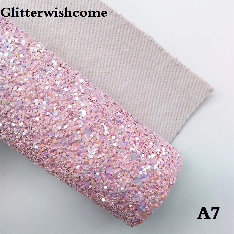 Glitterwishcome 30X134 см мини-рулон синтетическая кожа, массивная блестящая кожа, искусственная ткань из искусственной кожи винил для бантов, GM034 - Цвет: A7