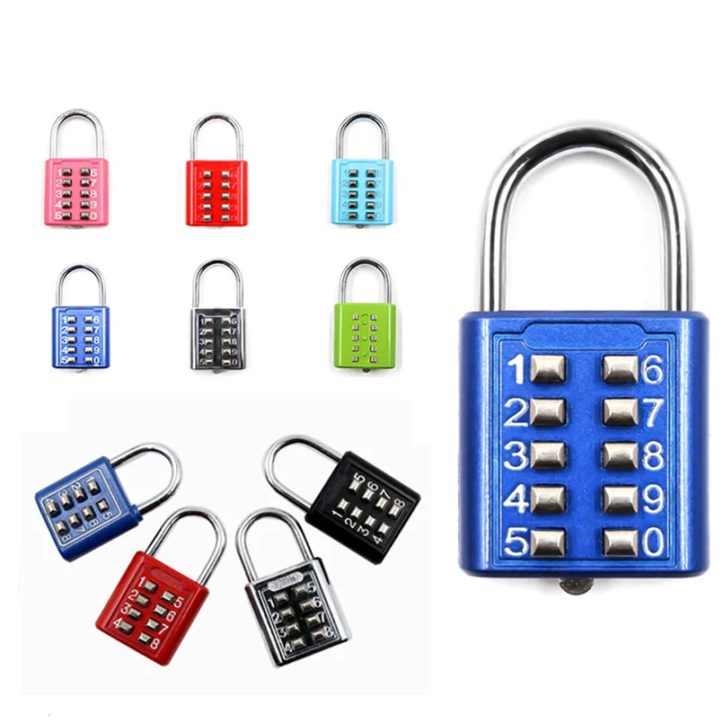 

Mini 9 Push-button Number Code Password Combination Padlock Security Travel Delicate Safe Lock for Padlock Luggage Lock of Gym