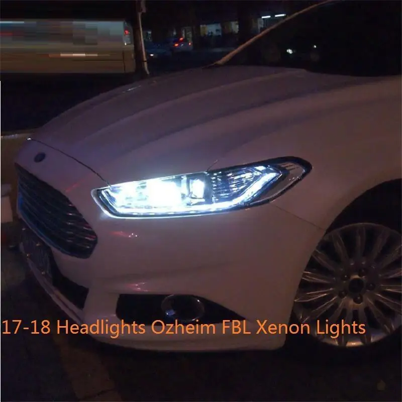Внешний стиль Luces Para Авто Лампа Cob Led Drl дневные ходовые фары автомобильные огни в сборе 17 18 для Ford Mondeo - Цвет: MODEL T