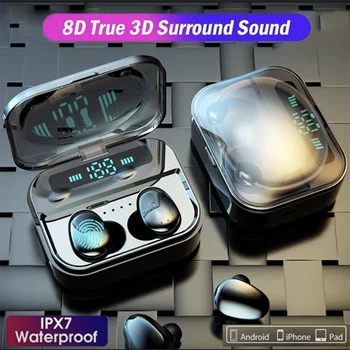 

Wireless Earphone Bluetooth 5.0 TWS Wireless Bluetooth Headphone LED Display With 3600mAh Power Bank Headset With Microphone
