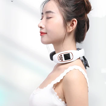 

New Electric Neck Massager Heaed Infrared Heating Pain Relief Cervical Shoulder Massager Remote control Health Care Massage tool