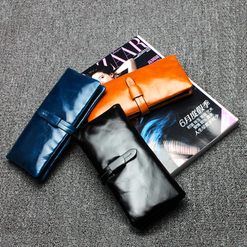 

Luufan RFID 2020 new genuine leather wallet long ladies' wallet large capacity top cowhide men's purse for change