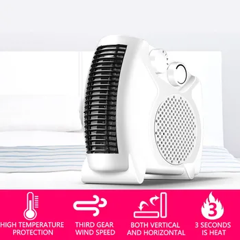 

Electric Heaters Fan desktop Mini Desk Wall-Mounted Dual-Purpose Portable Fast Heating Heater220V EU Rversion