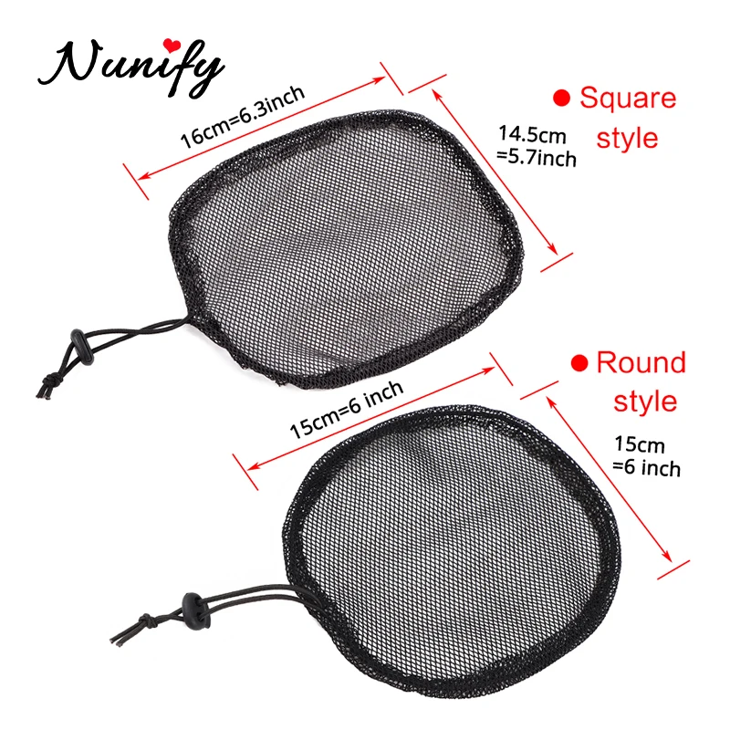 Nunify Mesh Cap To Make Ponytail Black Hair Bun Ponytail Net Wig Caps For Making Ponytail With Adjustable Back Guleless Hairnet