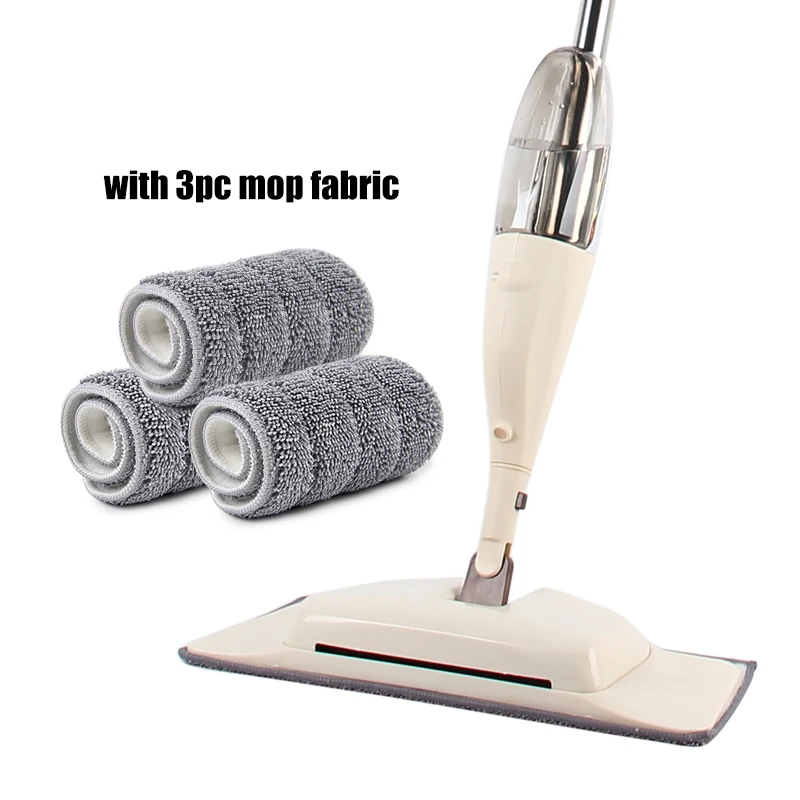 1 mop 3 rags 360 Вращающаяся швабра с распылителем, набор со щеткой, волшебные швабры для плоского пола, Бесконтактный уборочный инструмент, моющиеся подушечки из микрофибры, моющиеся подушечки, очиститель окон - Цвет: 1 mop 3 rags