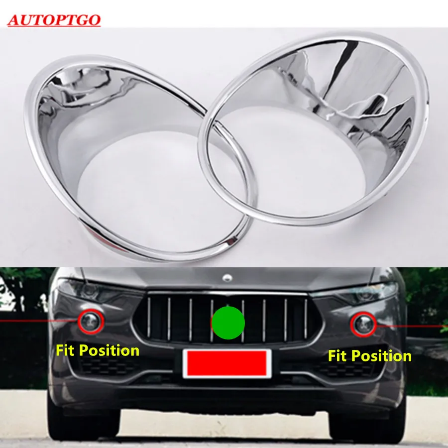 

Fits 2016-2019 Maserati Levante Front Fog Lamp Lights Decoration Cover Refit Paster Sticker Car styling Accessories 1 Pair